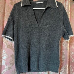 Abercrombie & Fitch Gray Knit Blouse